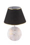 Opviq Lámpara de Mesa Balloon Negro, Blanco y Dorado